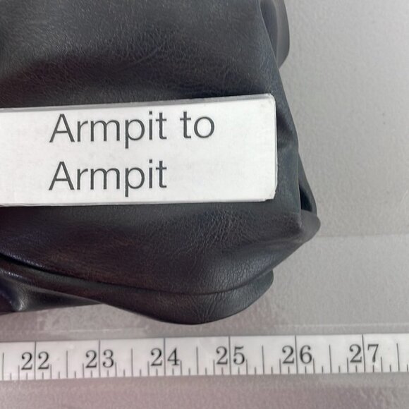 Levi's Faux Leather Distressed Aviator Jacket Pockets Vent Brown Size X Large XL - Picture 15 of 16